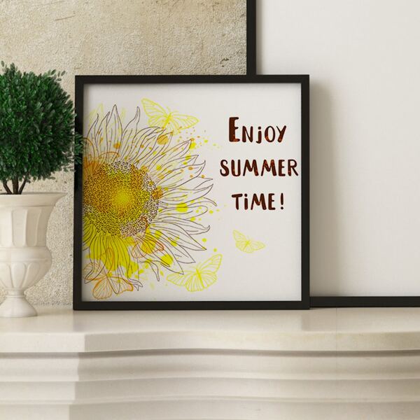 

Sunflower Print Unframed Painting, Multicolor