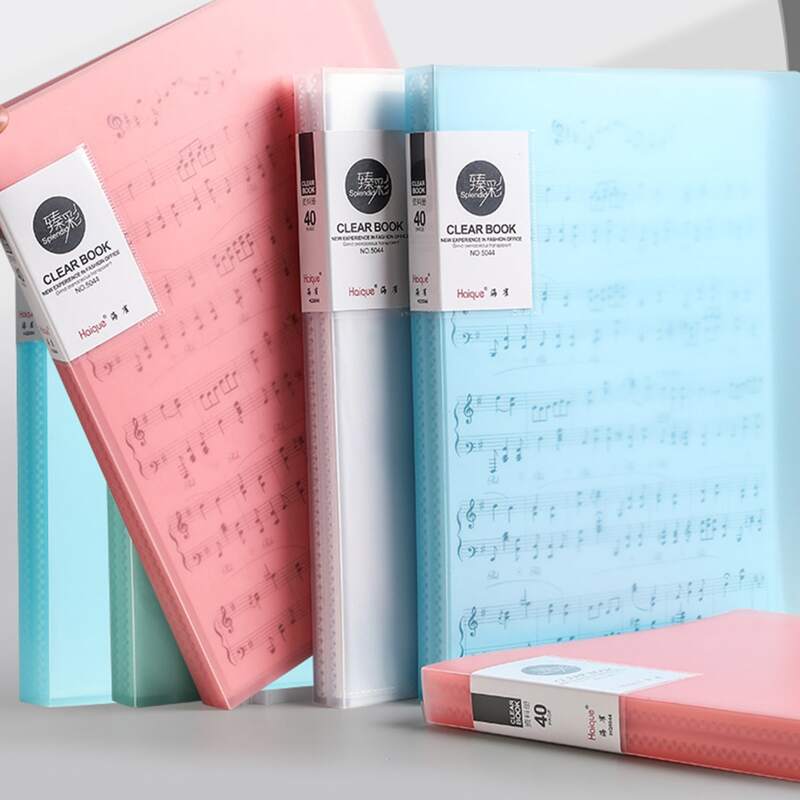 

1pc Random Color 40 Sheet Folder, Multicolor