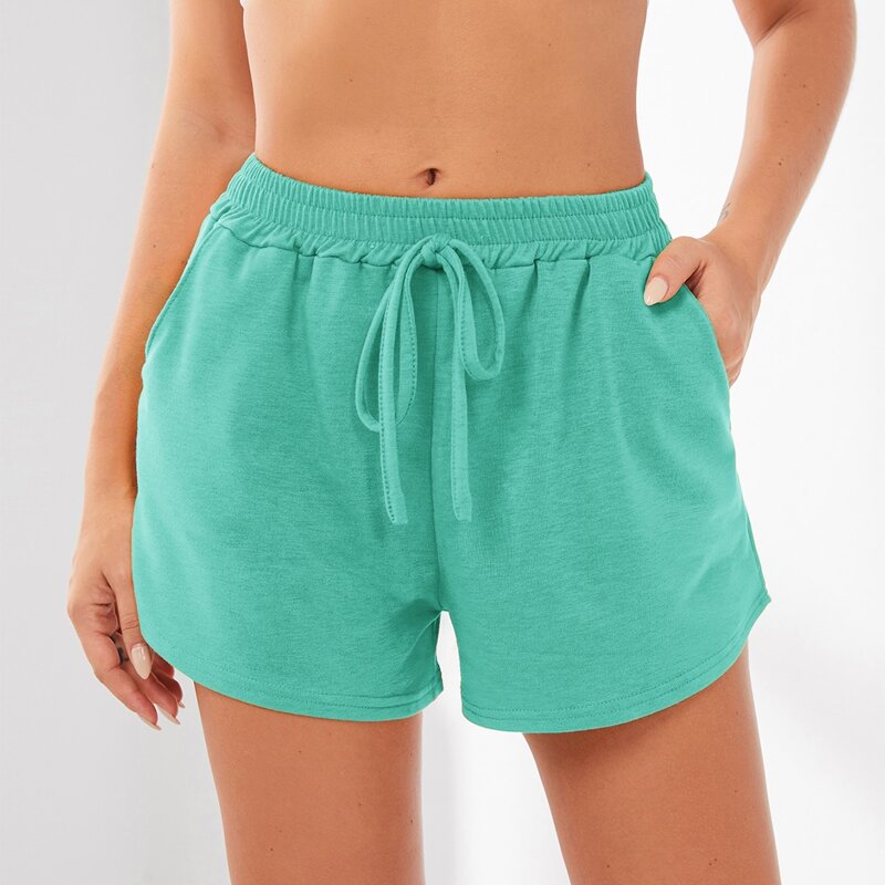

Knot Pocket Side Sports Shorts, Mint blue