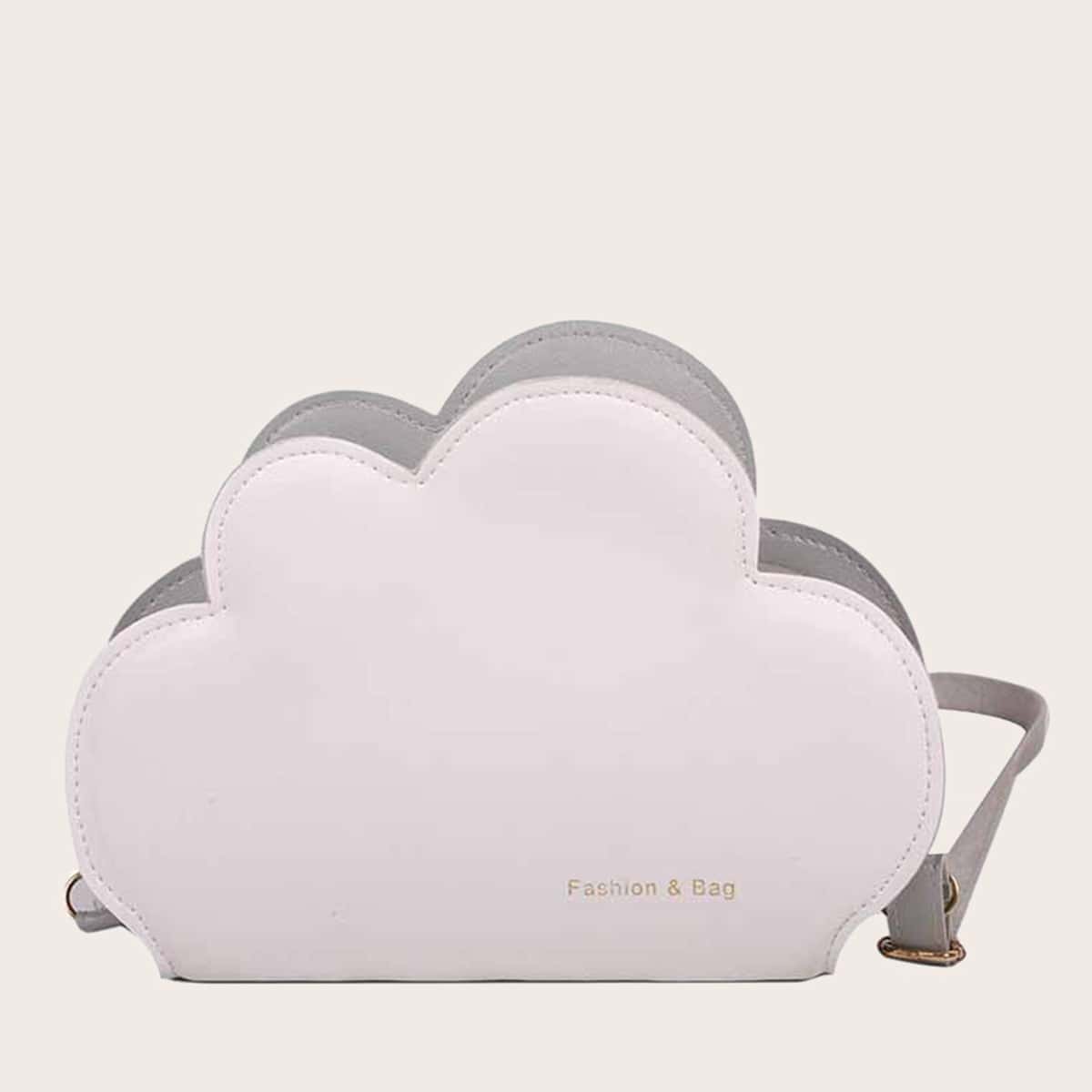 

Cloud Design Crossbody Bag, White