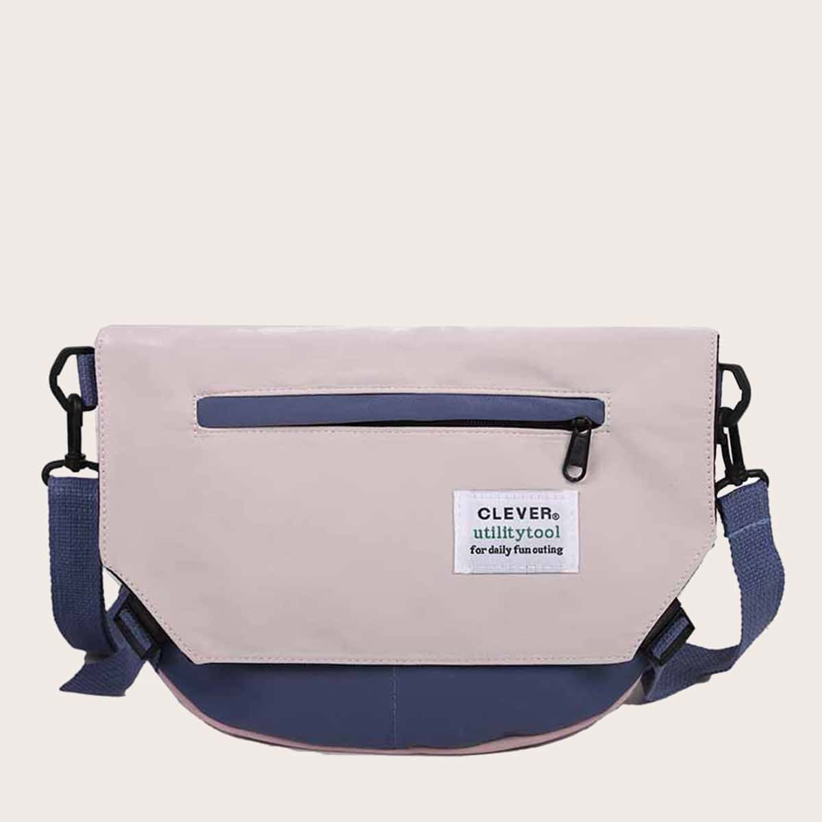 

Letter Graphic Crossbody Bag, Multicolor