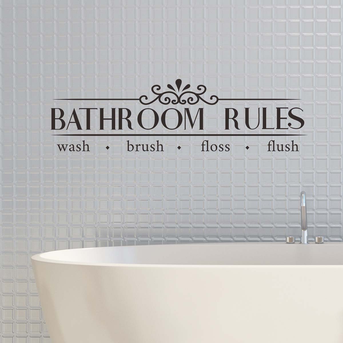 

Letter Bathroom Wall Sticker, Black