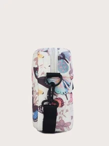 Mini Butterfly Graphic Crossbody Bag - Multicolor - View 3