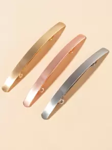 3pcs Geometric Hair Clip Casual Claw Clips Hair Claws Hair Barrettes, School Stuff, Hair Accessories, Head Accessories, Hair Accessories For Women, Hairpin - Multicolor - View 1