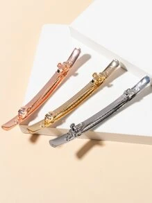 3pcs Geometric Hair Clip Casual Claw Clips Hair Claws Hair Barrettes, School Stuff, Hair Accessories, Head Accessories, Hair Accessories For Women, Hairpin - Multicolor - View 2