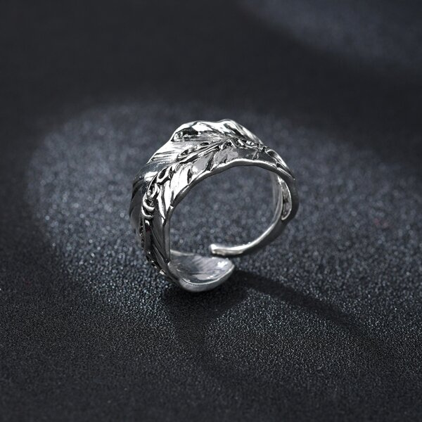 

Men Alloy Ring, Antique silver