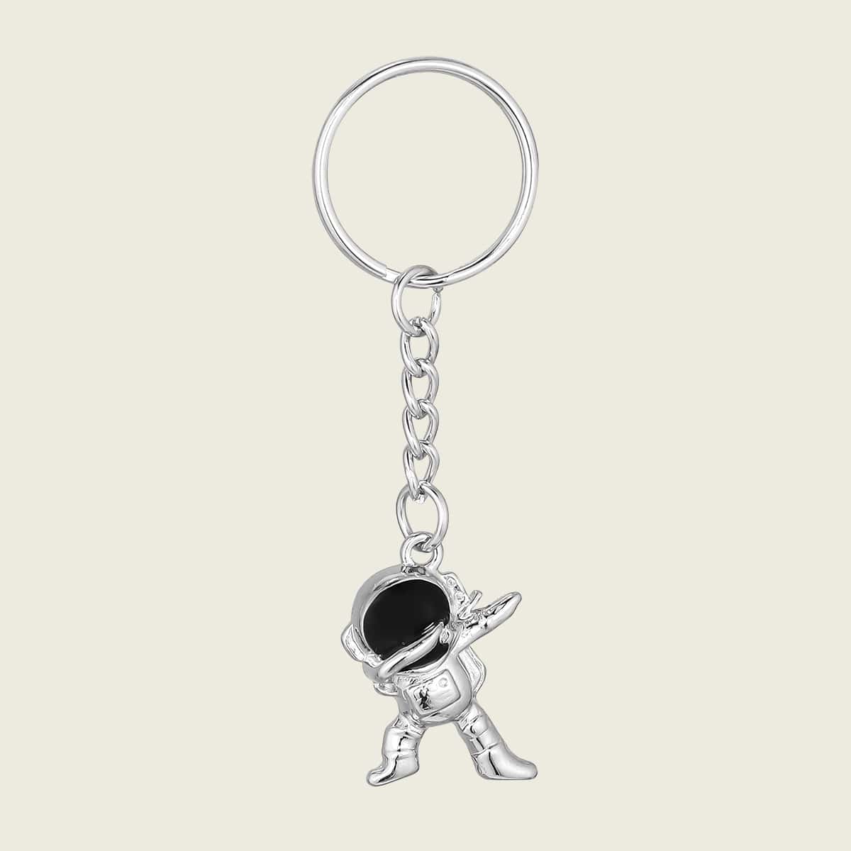 

Astronaut Charm Keychain, Silver
