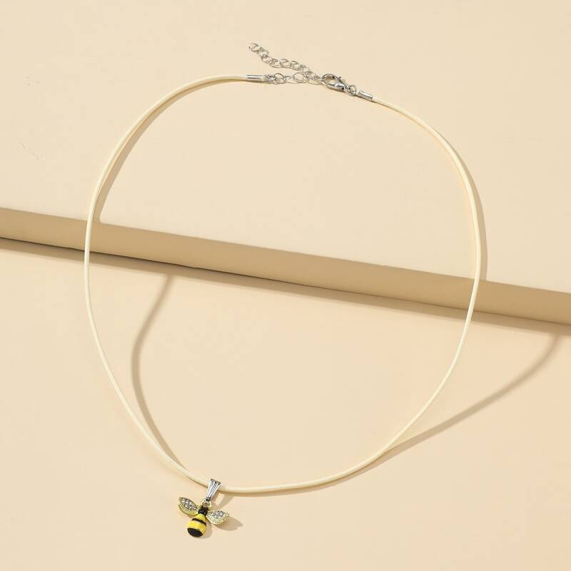 

Bee Pendant Necklace, Yellow