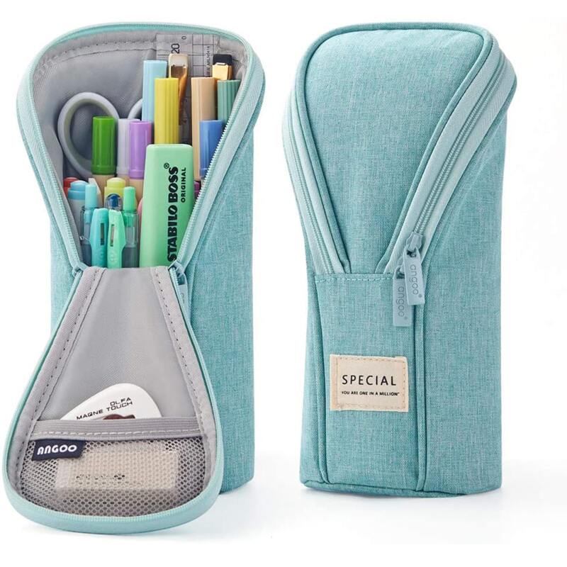 

1pc Multifunction Pencil Case, Mint blue