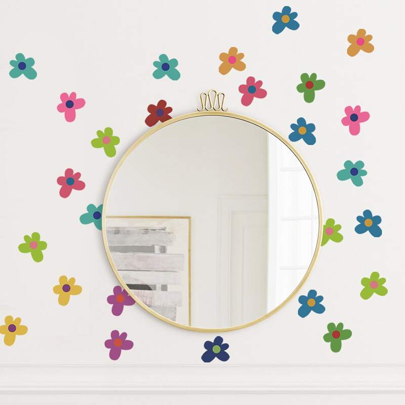 

Flower Print Wall Sticker, Multicolor