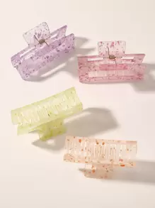 6 piezas de pinzas de pelo simples para uso diario para peinados de niñas, accesorios casuales de color rosa, pinzas de pelo, clips de pelo, sujetadores de pelo, agarradores de pelo, clips de pelo, artículos escolares, accesorios de pelo de otoño e invierno para mujeres para atuendos de vacaciones - Multicolor - Ver 2