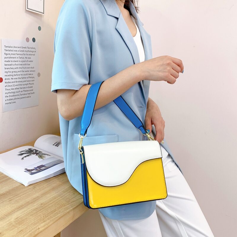 

Colorblock Square Bag, Multicolor