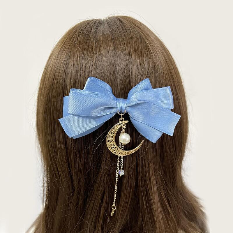 

Bow Decor Hair Clip, Blue