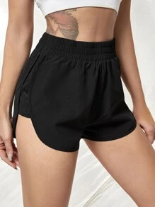 Gameset SHEIN Sport Breathable 2 In 1 Sports Shorts Sweater Shorts - Black - View 4