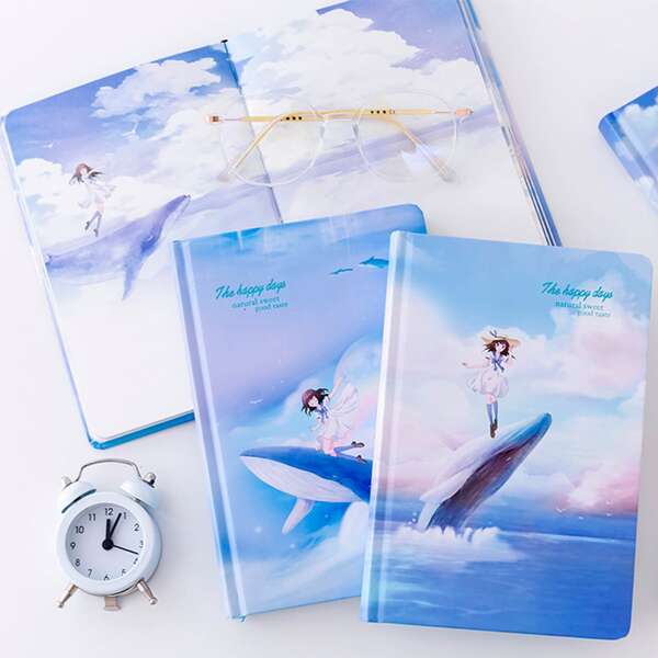 

1pc Cartoon Graphic Random Notebook, Multicolor