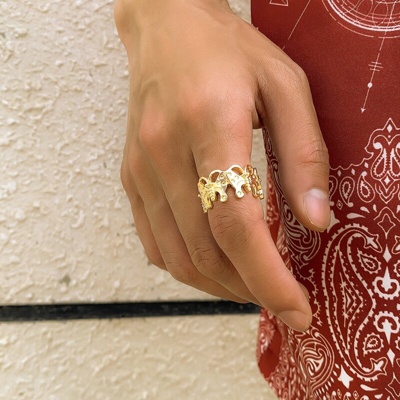 

Guys Butterfly Design Ring, Gold