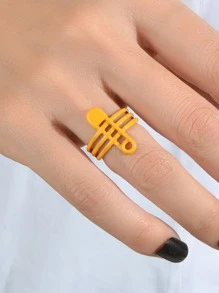 1 chiếc vòng cài áo giọt dầu màu vàng thời trang - Màu vàng - Xem 2