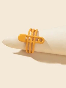 1 chiếc vòng cài áo giọt dầu màu vàng thời trang - Màu vàng - Xem 3