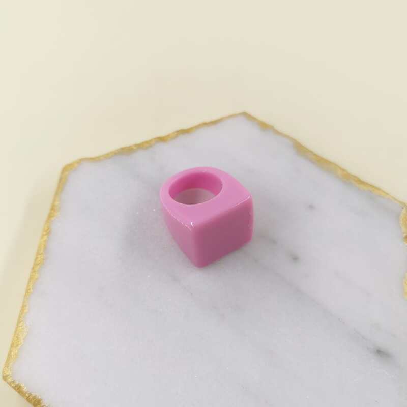 

1pc Chunky Ring, Pink