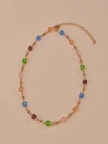 Crystal Decor Choker - Multicolor - View 3