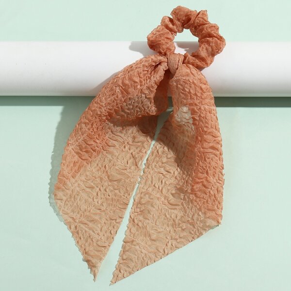 

Solid Scarf Hair Tie, Coffee brown