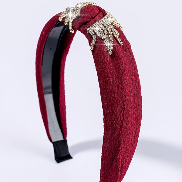 

Rhinestone Decor Hair Hoop, Red