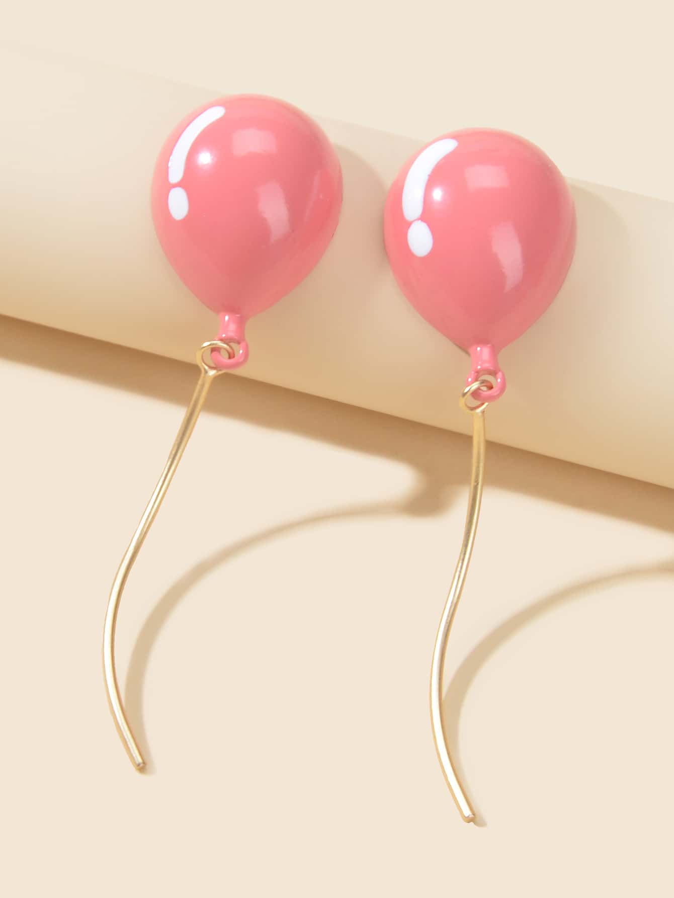 Balloon Drop Earrings - Pink - View 1