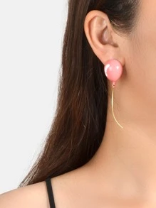 Balloon Drop Earrings - Pink - View 2