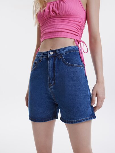 شورت دينيم الصاف كاجوال