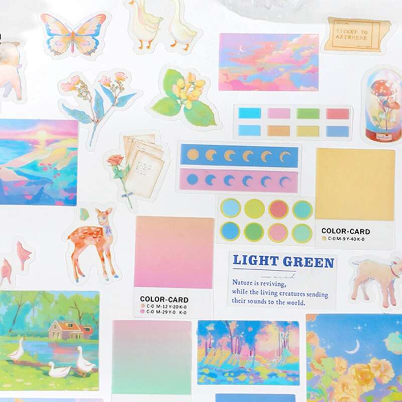 

40pcs Random Mixed Pattern Sticker, Multicolor