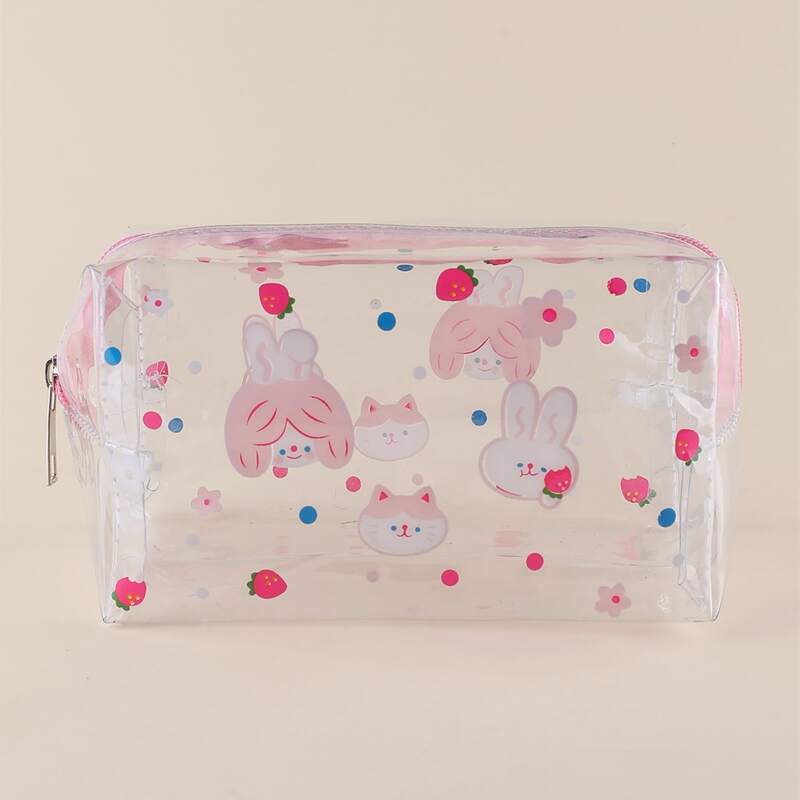 

Cartoon Graphic Clear Makeup Bag