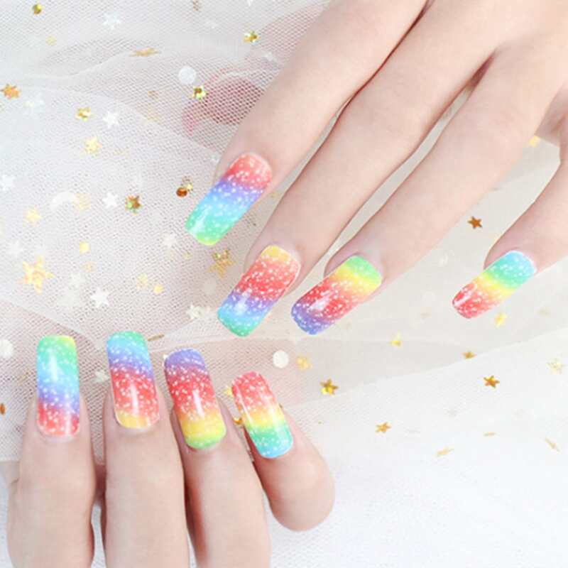 

1sheet Ombre Nail Sticker, Multicolor