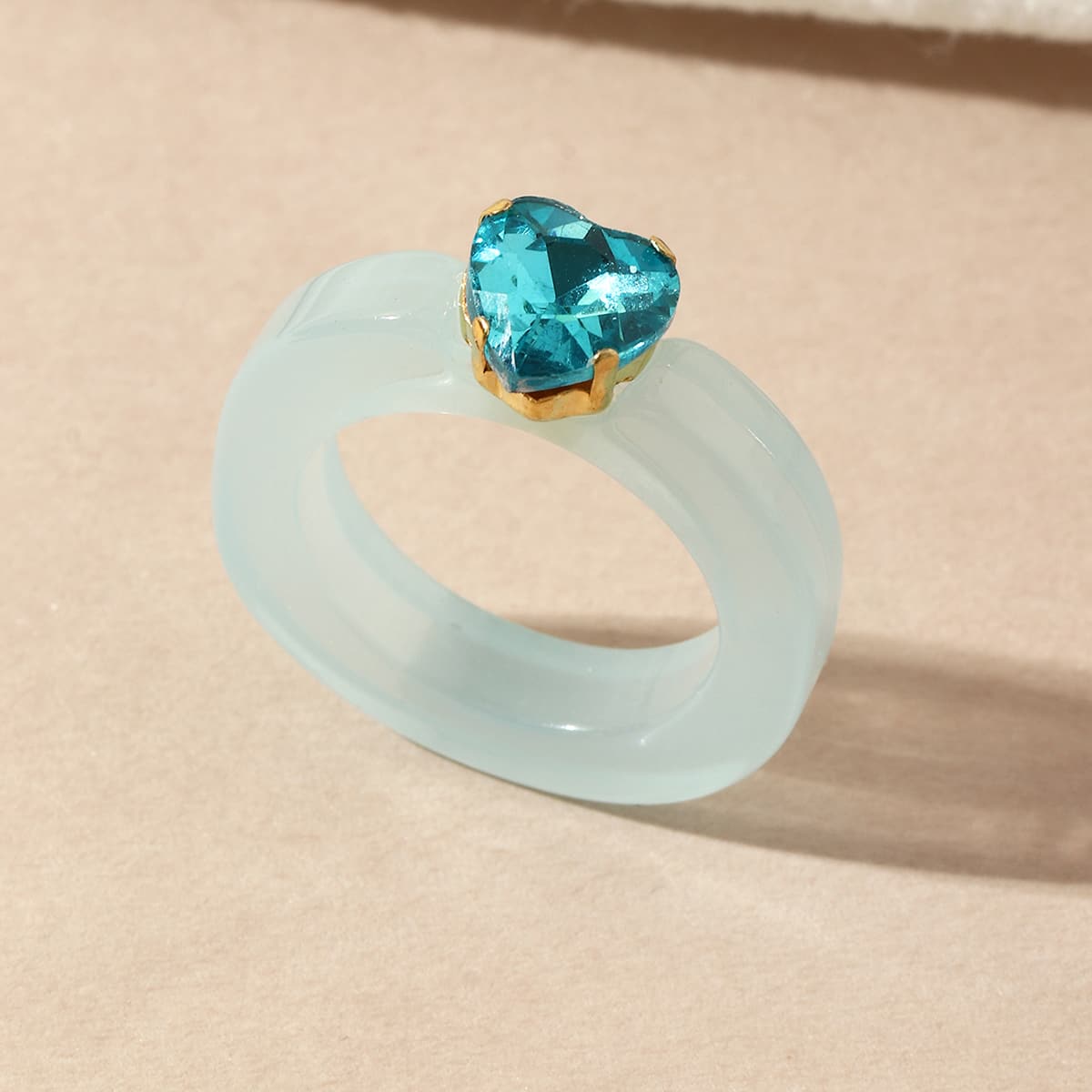 

1pc Rhinestone Ring, Blue