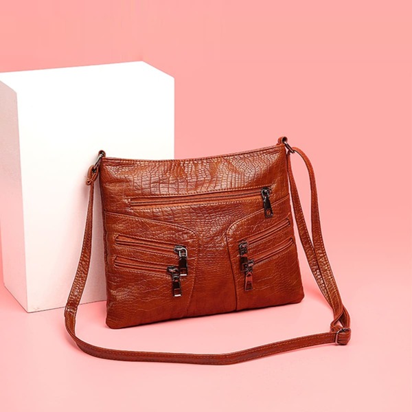 

Vintage Design Crossbody Bag, Brown