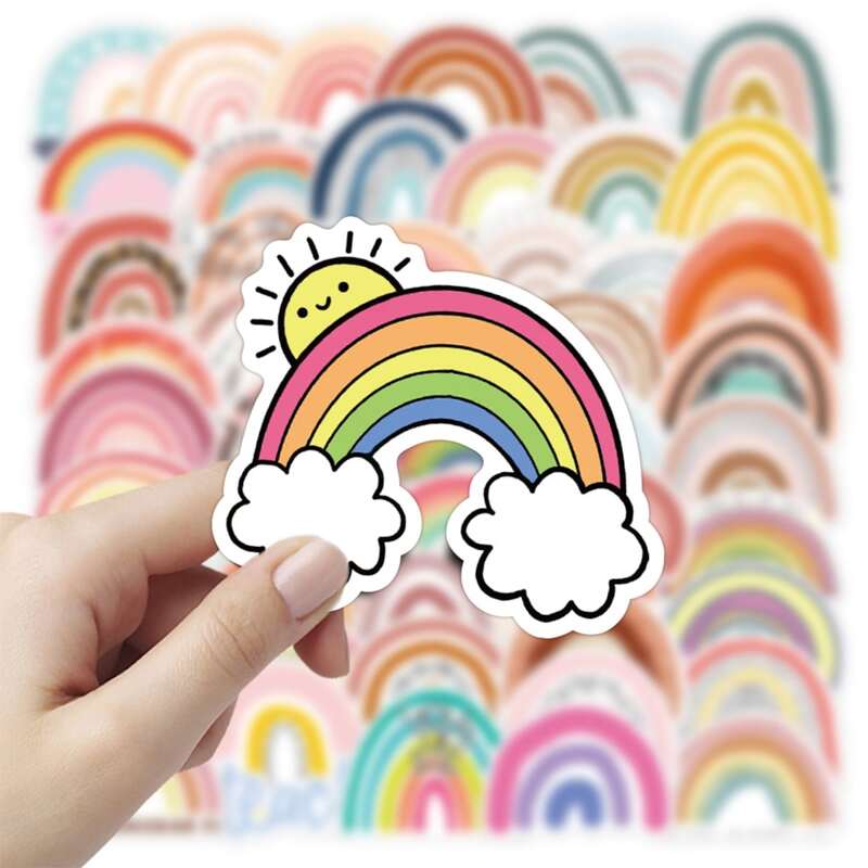 

50pcs Mixed Pattern Sticker, Multicolor