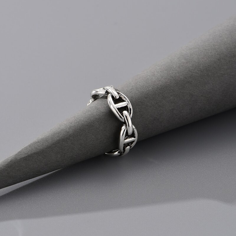 

1pc Minimalist Ring, Antique silver