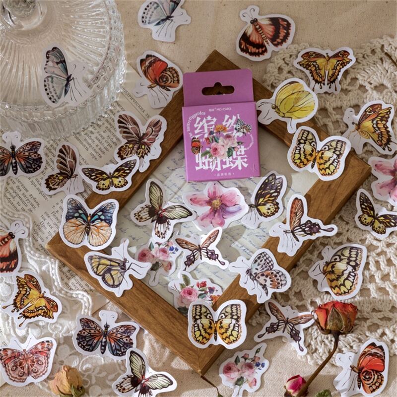 

46pcs Mixed Pattern Sticker, Multicolor
