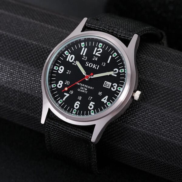 

Men Mesh Strap Round Pointer Quartz Watch