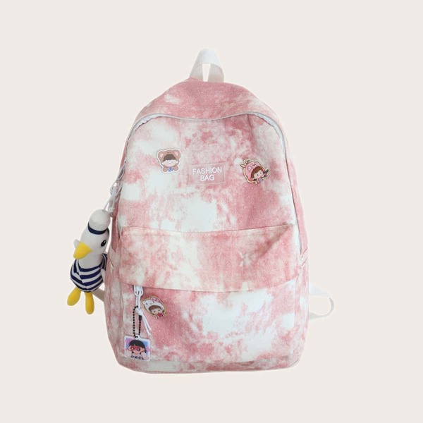 

Cartoon Decor Tie Dye Classic Backpack, Multicolor