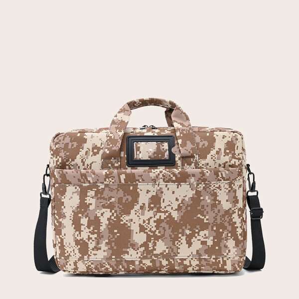 

Men Camo Graphic Briefcase, Multicolor