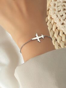 Chuỗi đeo tay trang trí máy bay - Bạc - Xem 1