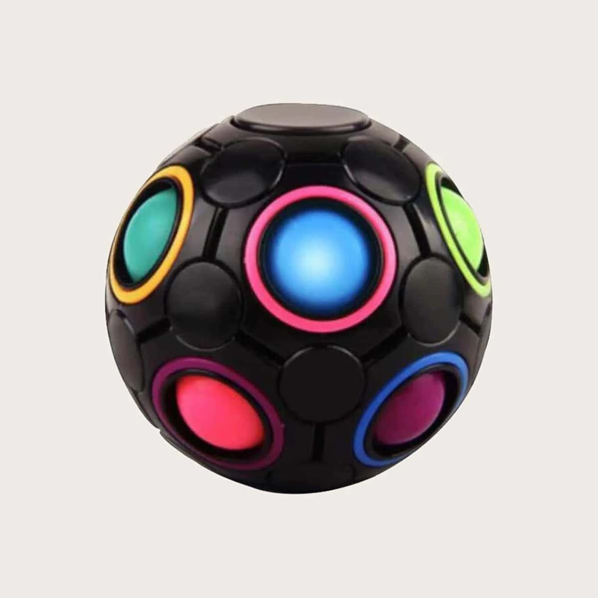

1pc Push Bubble Ball Toy, Black