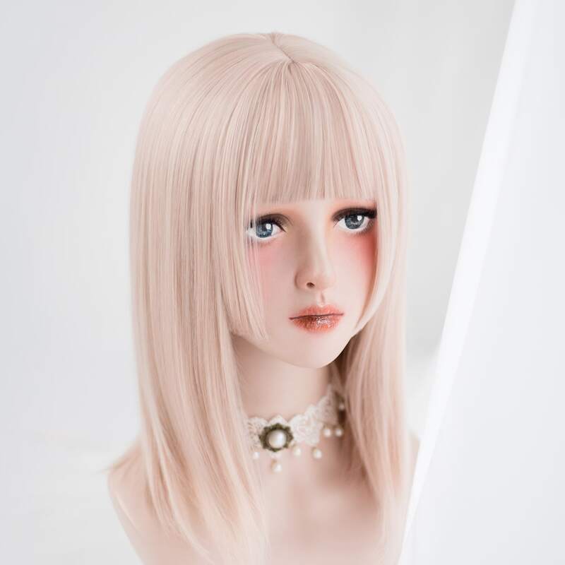 

Long Wig With Bangs, Apricot