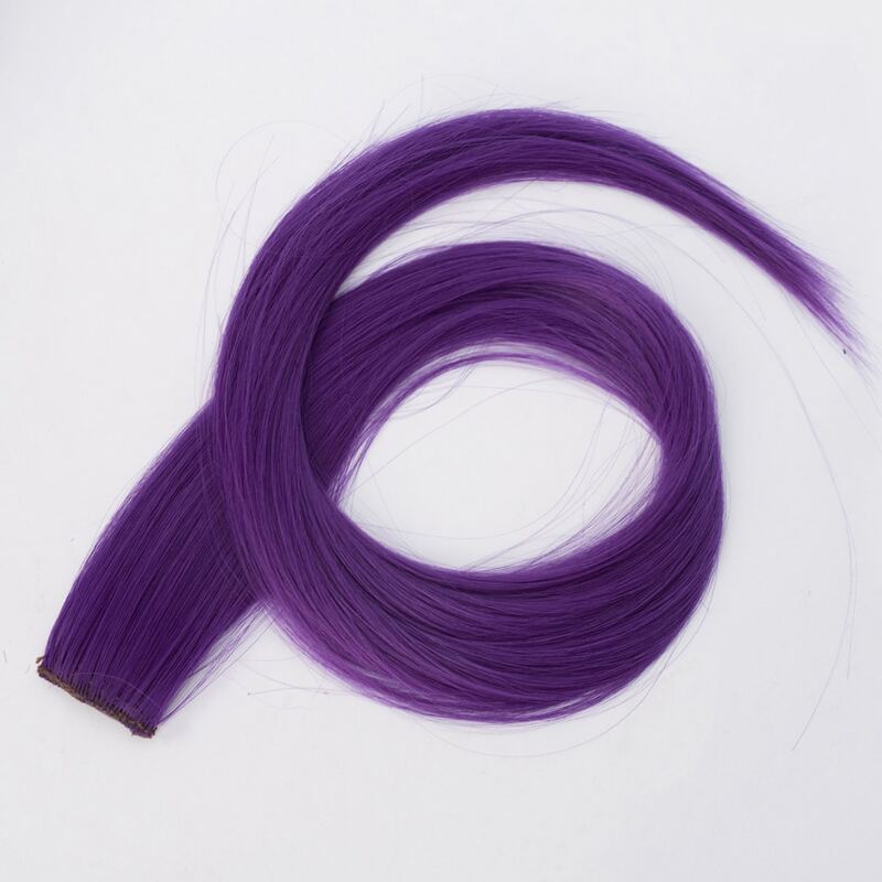 

1pc Long Straight Hairpiece, Purple