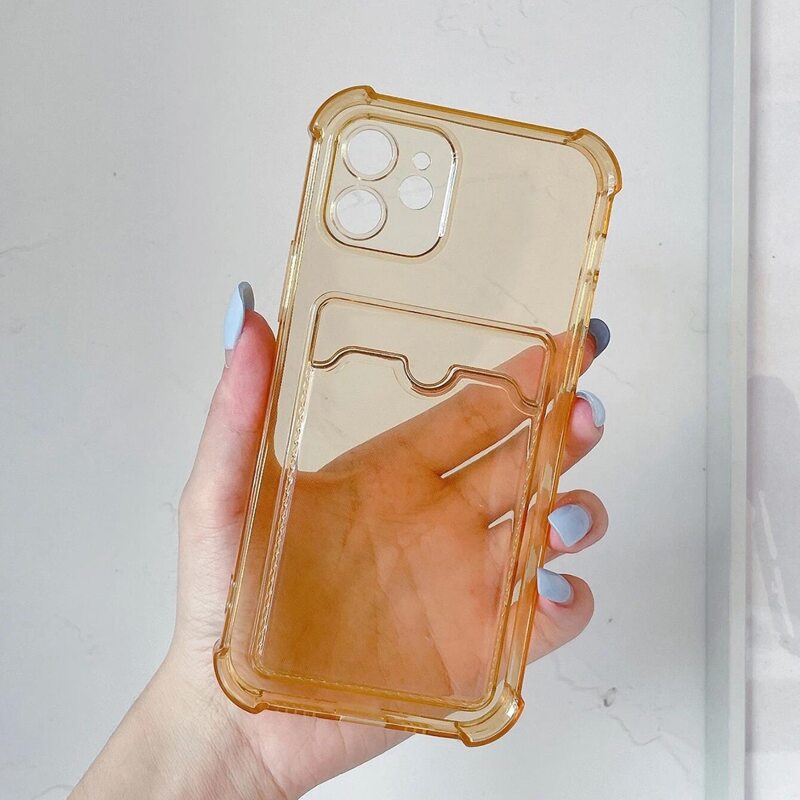 

Clear Phone Case With Card Slot, Yellow