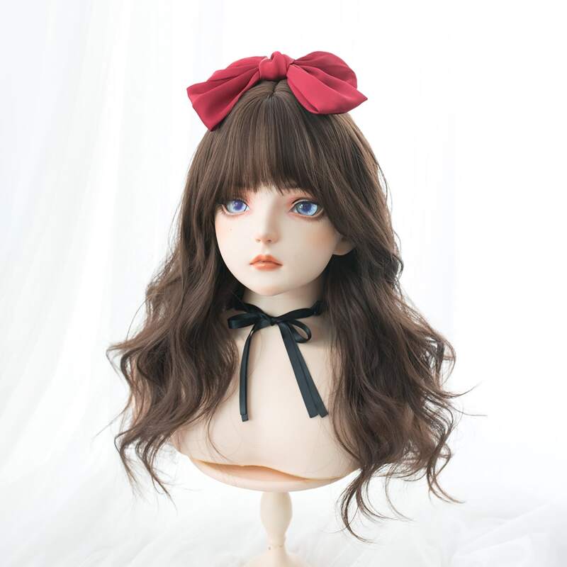 

Long Curly Wig With Bangs, Brown