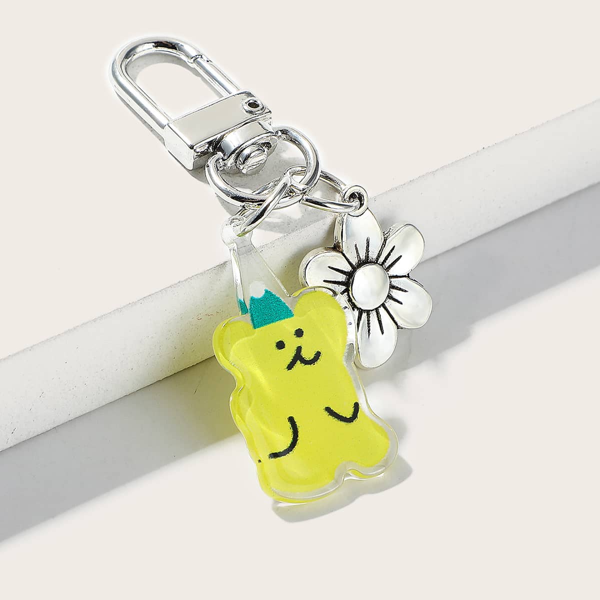 

Cartoon & Flower Decor Bag Charm, Yellow