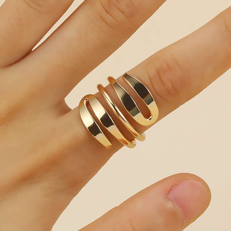 

1pc Hollow Out Ring, Gold