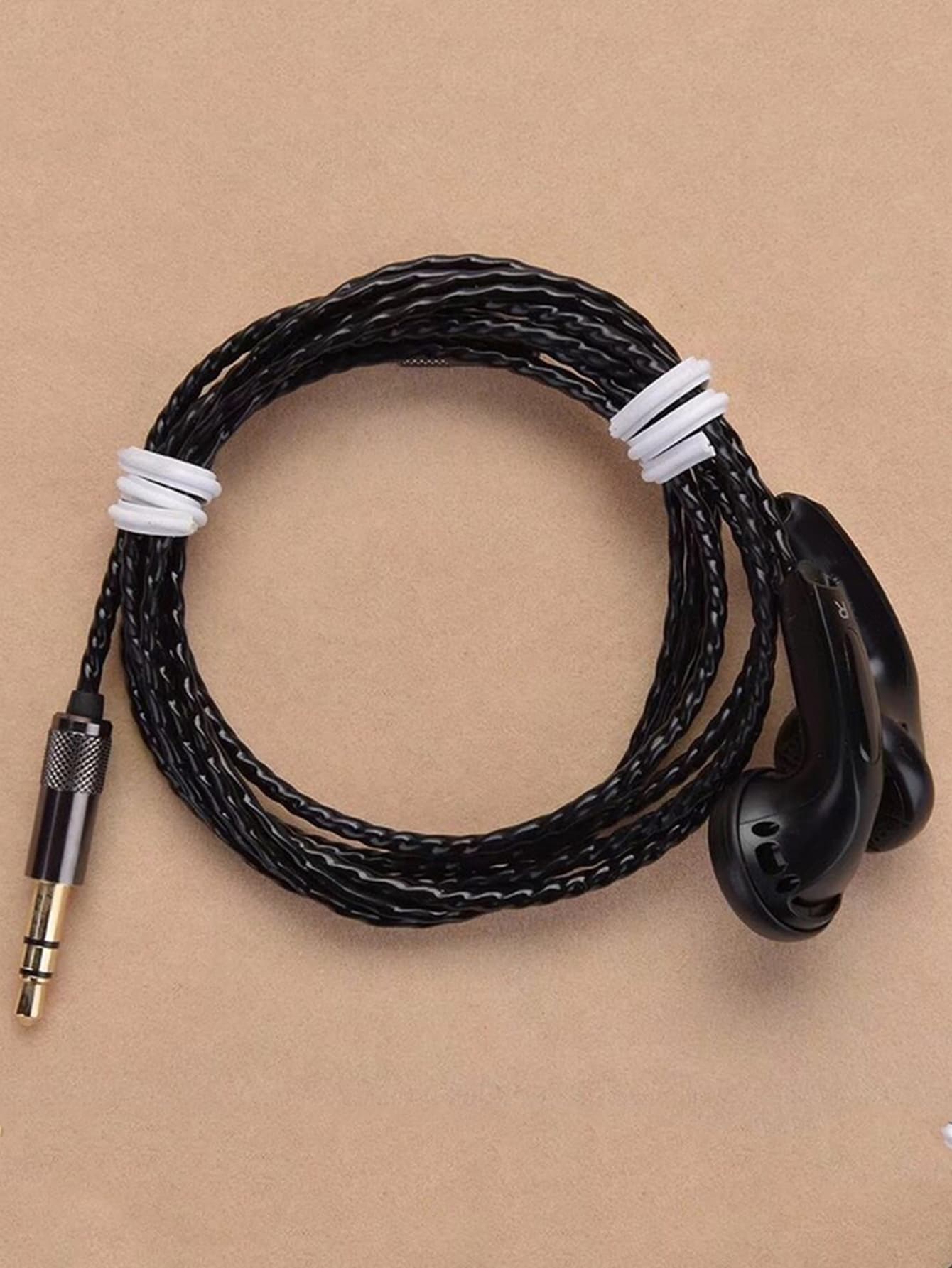 有線編織耳機 - 灰色 - 查看 1