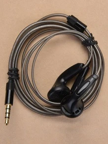 有線編織耳機 - 灰色 - 查看 2